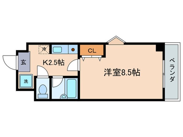 クロ－バ－ハイツⅢの物件間取画像